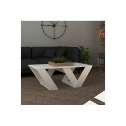 Table basse  KIRA en couleur blanche 110x60x40 cm