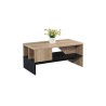 Table basse KIRA Bois naturel-anthracite 93x46x43 cm