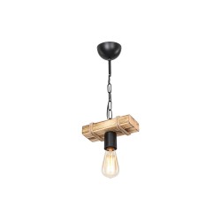 Suspension Plafonnier luminaire 1 lumière E27  Bois  20x10x43cm