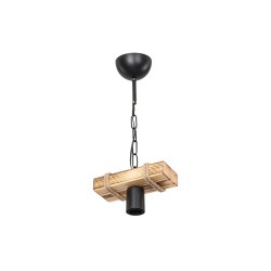 Suspension Plafonnier luminaire 1 lumière E27  Bois  20x10x43cm